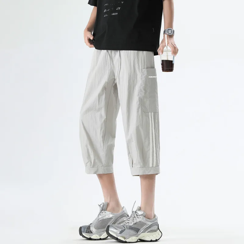 Maxim's De Paris Summer Thin Casual Shorts For Men's Workwear Capri Pants Unisex-9