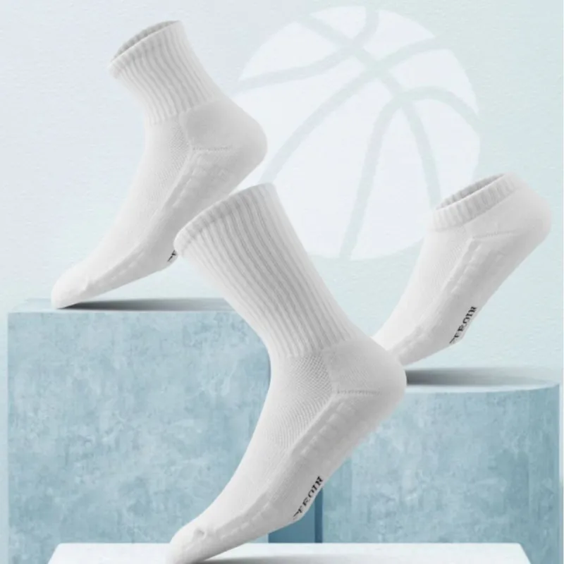 TLXT Basketball Socks Men's Students Fitness, Odor Resistant Antibacterial 5 Pack-4