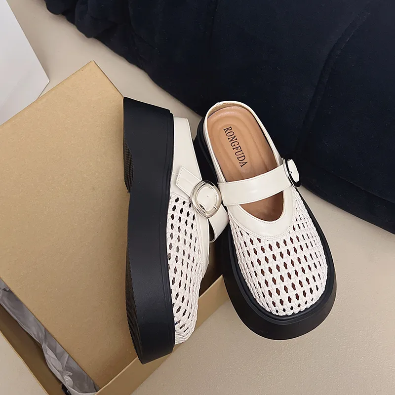OPOA Cut Out Odor Resistant Abrasion Resistant Slip Resistant Closed Toe Slippers Women's-3