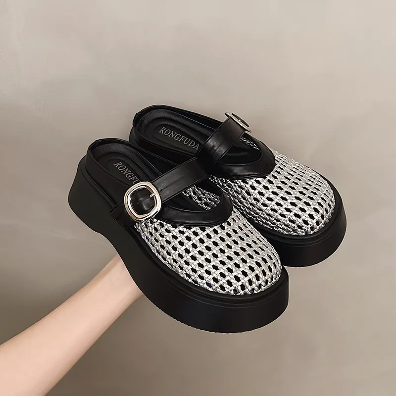 OPOA Cut Out Odor Resistant Abrasion Resistant Slip Resistant Closed Toe Slippers Women's-11