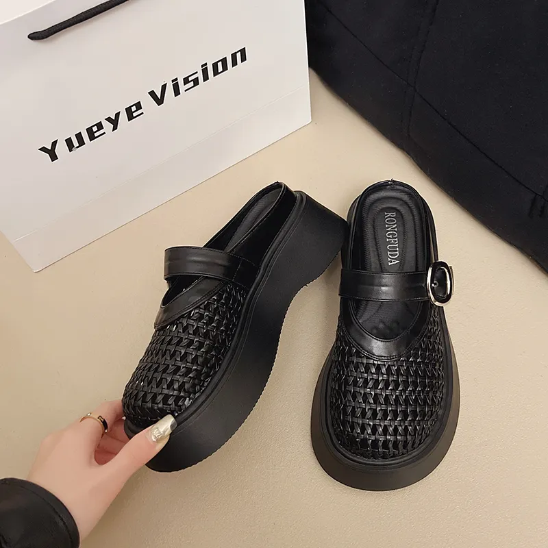 OPOA Cut Out Odor Resistant Abrasion Resistant Slip Resistant Closed Toe Slippers Women's-7