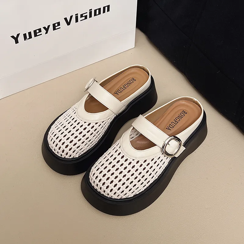 OPOA Cut Out Odor Resistant Abrasion Resistant Slip Resistant Closed Toe Slippers Women's-2