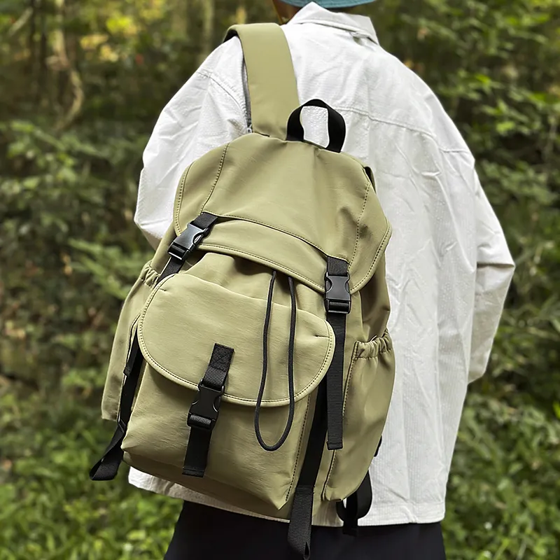 SAPANA STUDIO Nylon Backpack Regular Unisex Black/White/Yellow Brown/Green-11