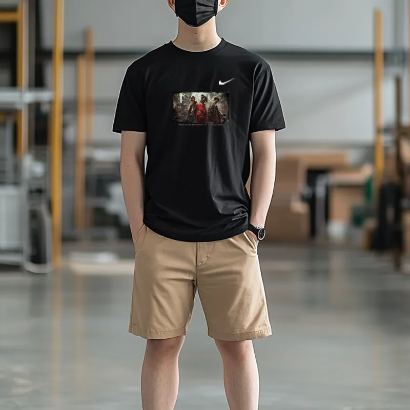 Nike T Shirts Unisex Black-3