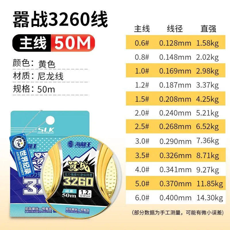 Dragon King Of The Sea Fish Line Main Line Leader Line Anti Bite Line Nylon Thread 50m Fishing Line-4