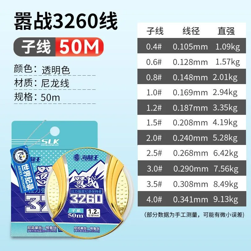 Dragon King Of The Sea Fish Line Main Line Leader Line Anti Bite Line Nylon Thread 50m Fishing Line-9