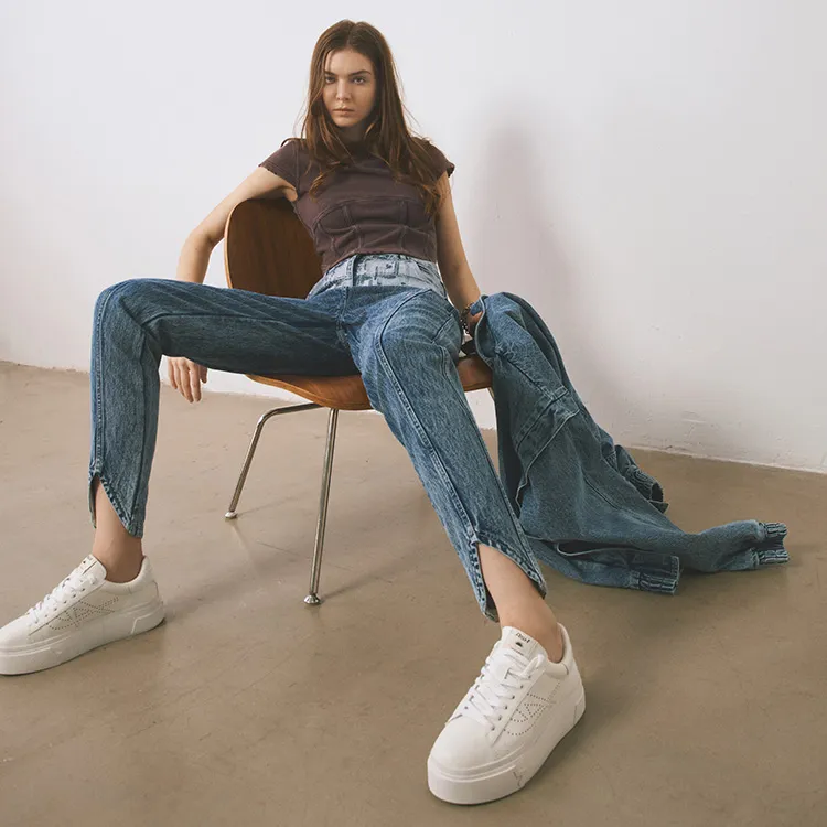 ASH Santana Perforated-logo Leather Sneakers-8