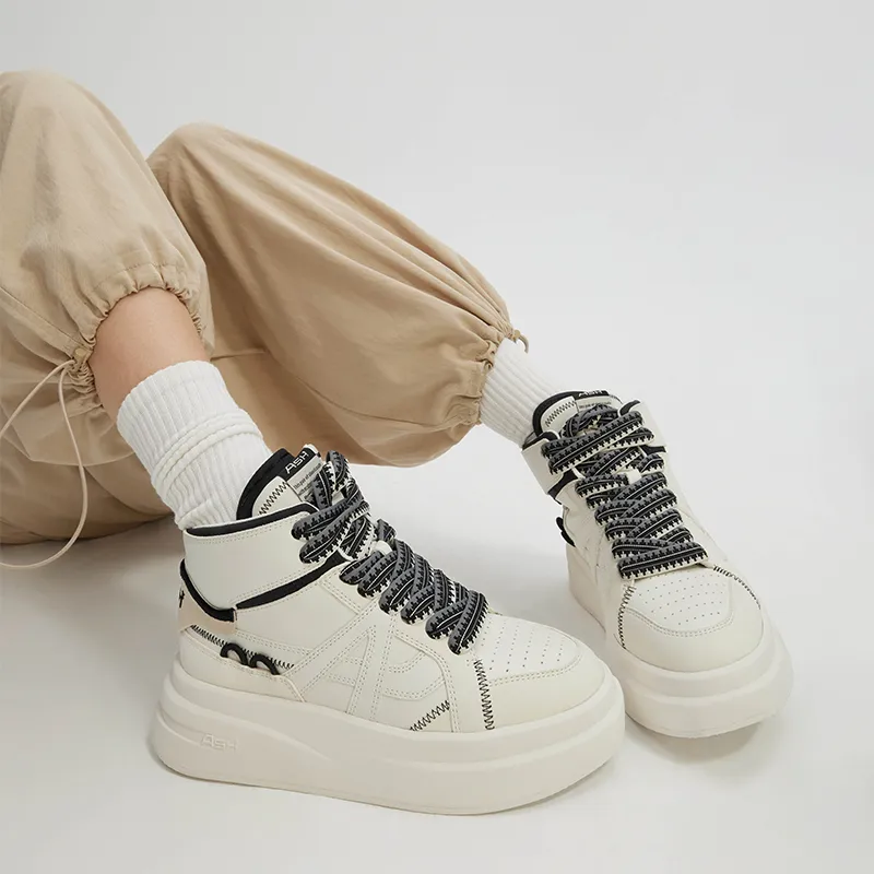 ASH IGGY Collection High-Top Skateboard Shoes Women's-5