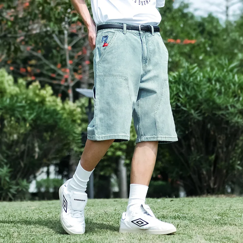 MIND ERROR Denim Shorts Unisex-6
