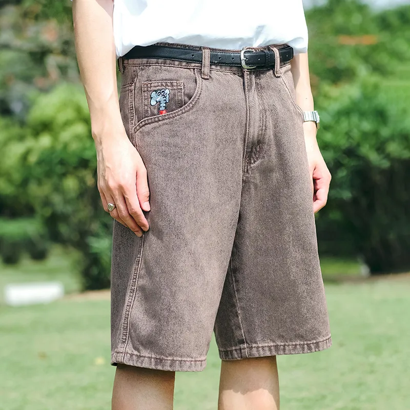 MIND ERROR Denim Shorts Unisex-14