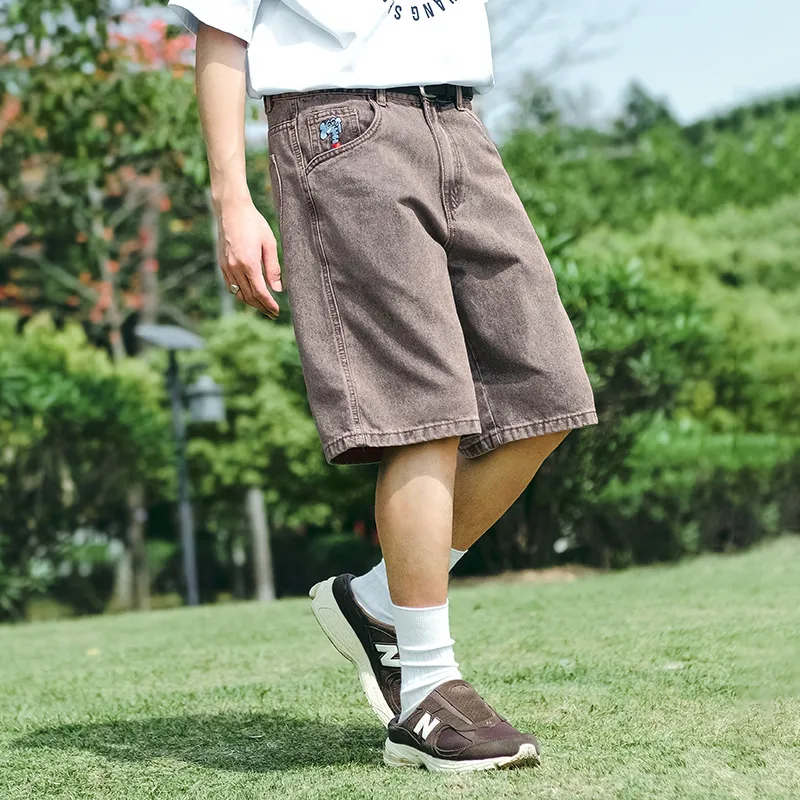 MIND ERROR Denim Shorts Unisex-11