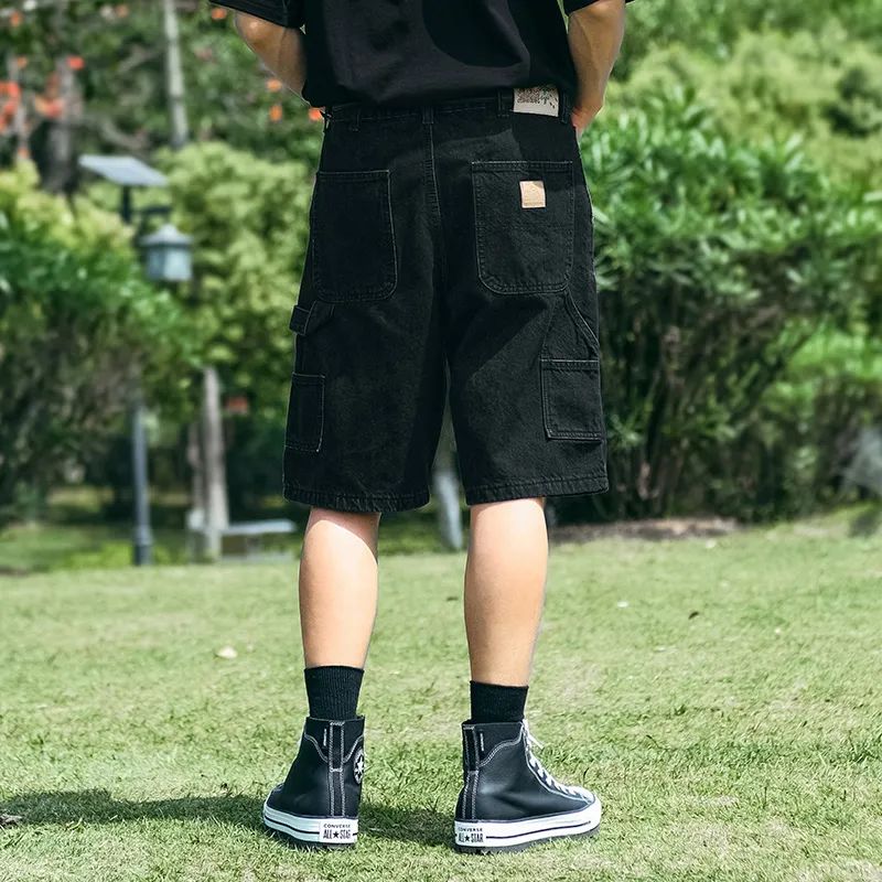 MIND ERROR Denim Shorts Unisex-19