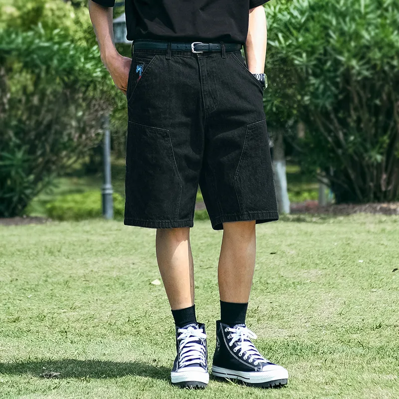 MIND ERROR Denim Shorts Unisex-16