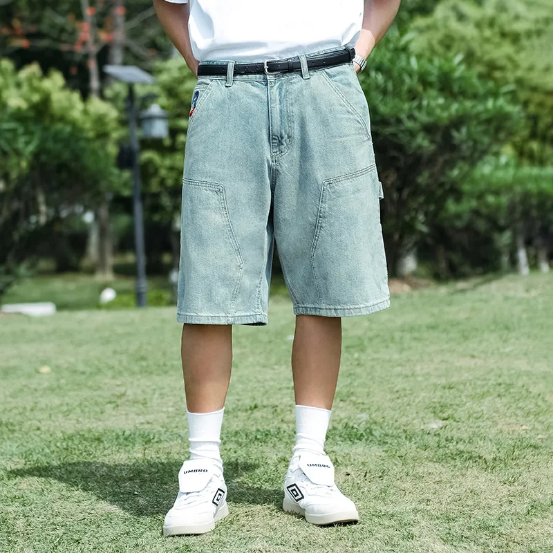 MIND ERROR Denim Shorts Unisex-4
