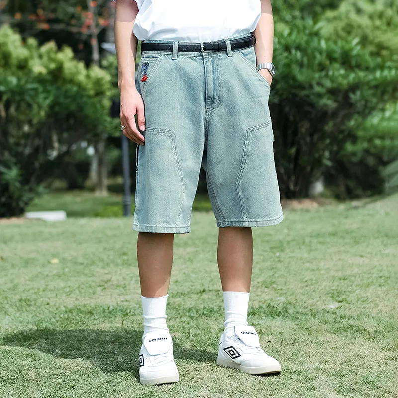 MIND ERROR Denim Shorts Unisex-5