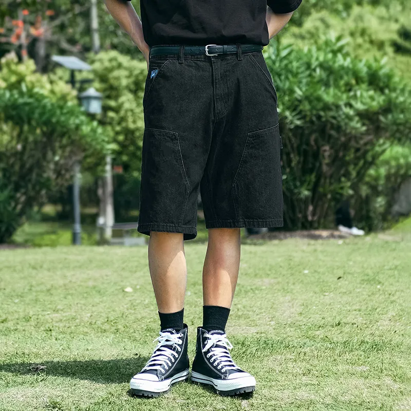 MIND ERROR Denim Shorts Unisex-14