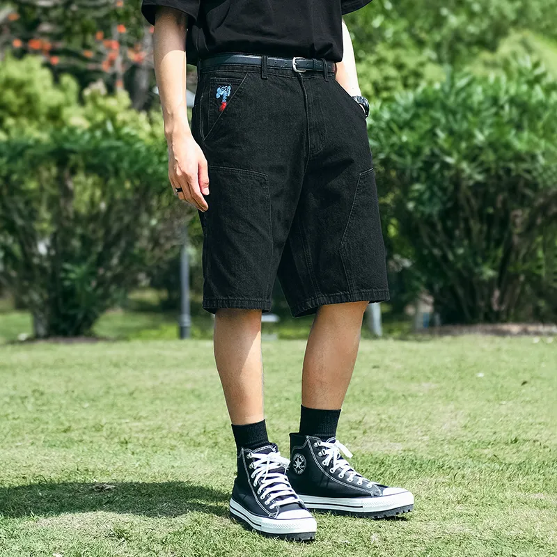 MIND ERROR Denim Shorts Unisex-13