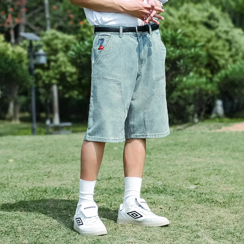 MIND ERROR Denim Shorts Unisex-2