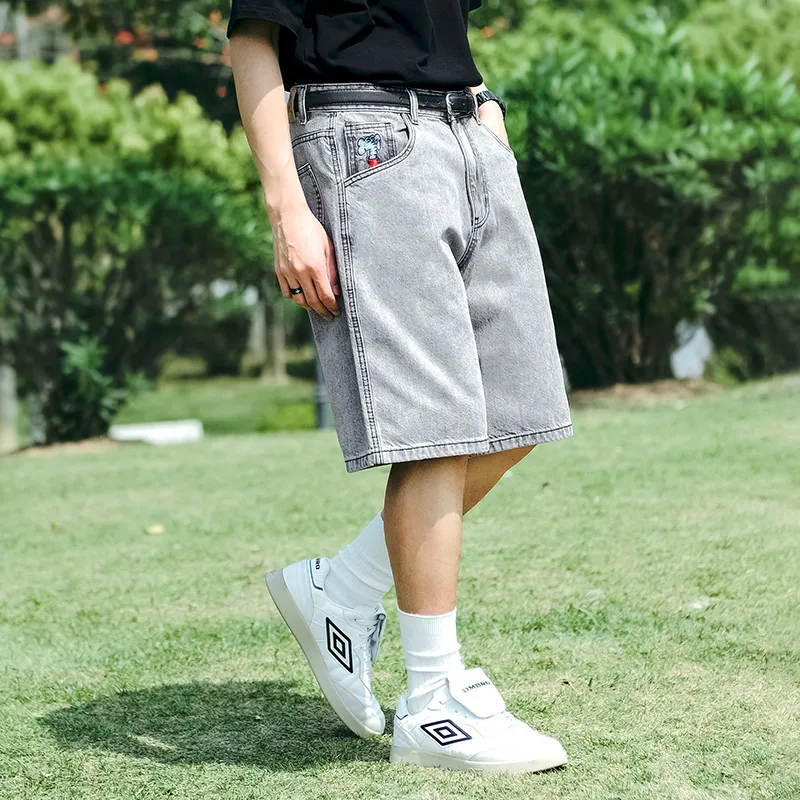 MIND ERROR Denim Shorts Unisex-3