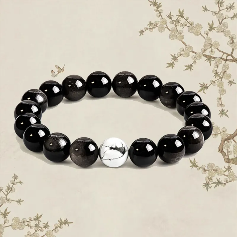 JINGCHENGGOU Obsidian Bracelets Unisex-1