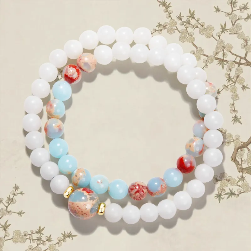 JINGCHENGGOU White Jade Bodhi Bracelets Unisex-1