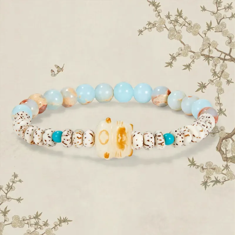 JINGCHENGGOU Star Moon Bodhi Seeds Bracelets Unisex-1