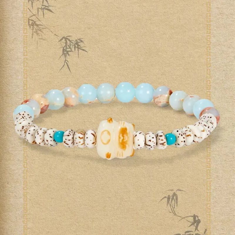 JINGCHENGGOU Star Moon Bodhi Seeds Bracelets Unisex-2