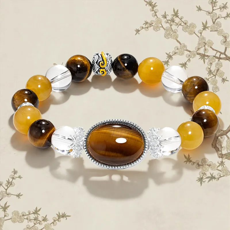 JINGCHENGGOU Tiger's Eye Stone Bracelets Unisex-2