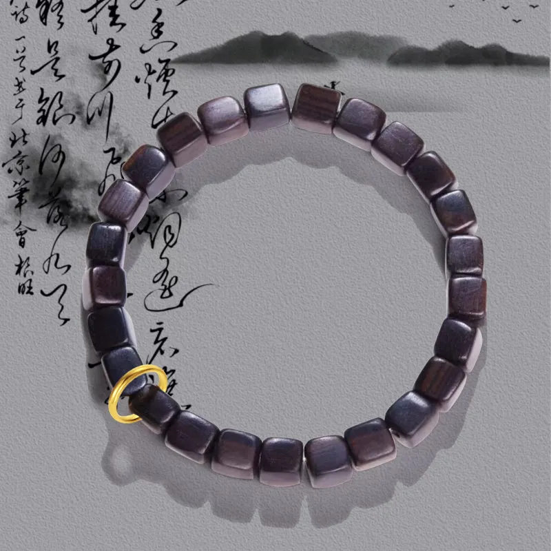 JINGCHENGGOU Green Sandalwood Bracelets Unisex-8