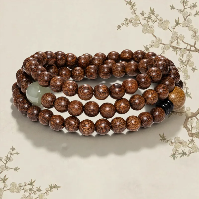 JINGCHENGGOU Golden Sandalwood Wooden Bracelets Unisex-2