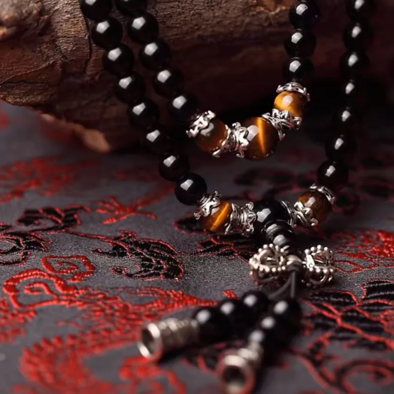 JINGCHENGGOU Obsidian Bracelets Unisex-3