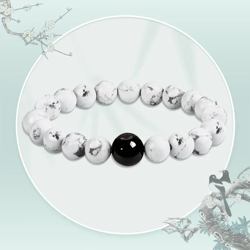 JINGCHENGGOU White Turquoise Bracelets Unisex-4