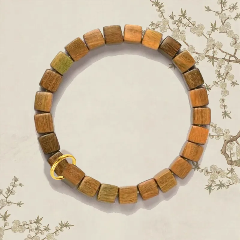 JINGCHENGGOU Green Sandalwood Bracelets Unisex-1