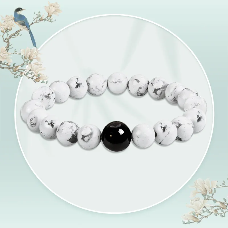 JINGCHENGGOU White Turquoise Bracelets Unisex-3