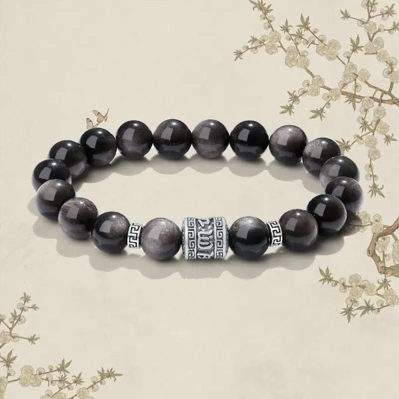 JINGCHENGGOU Obsidian Bracelets Unisex-3