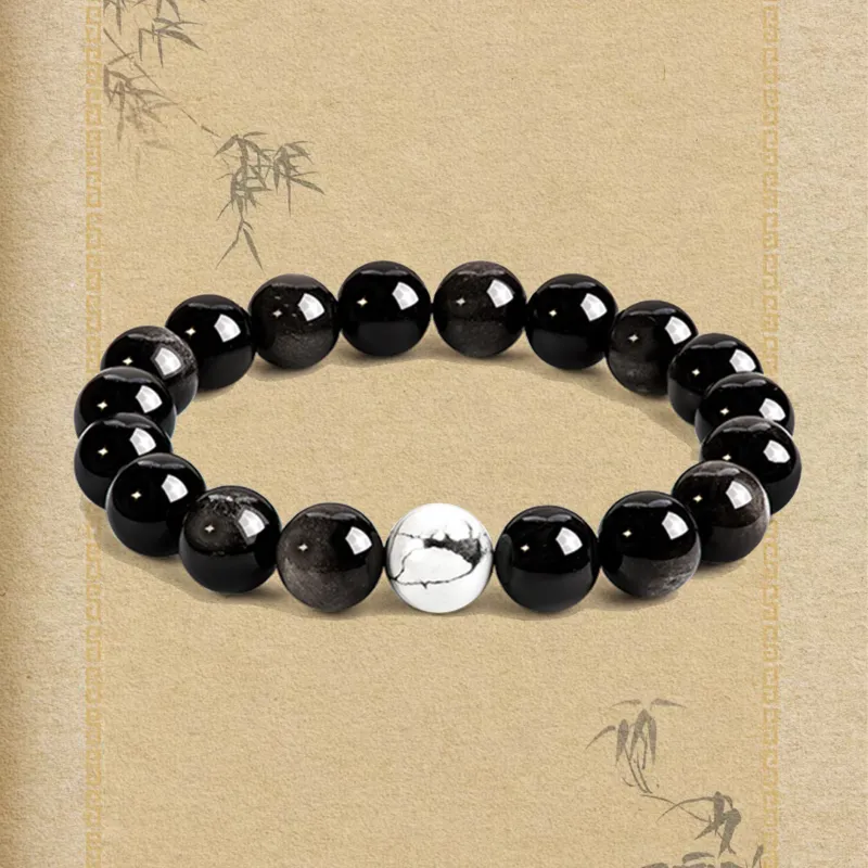 JINGCHENGGOU Obsidian Bracelets Unisex-2