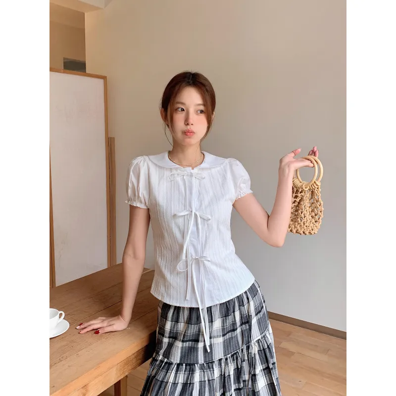 SLEEP AT 11 Puff Sleeve T Shirt Women's-4