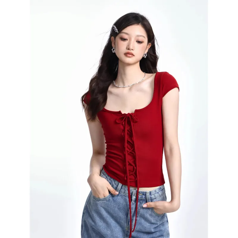 SLEEP AT 11 T Shirts Women's Red-2