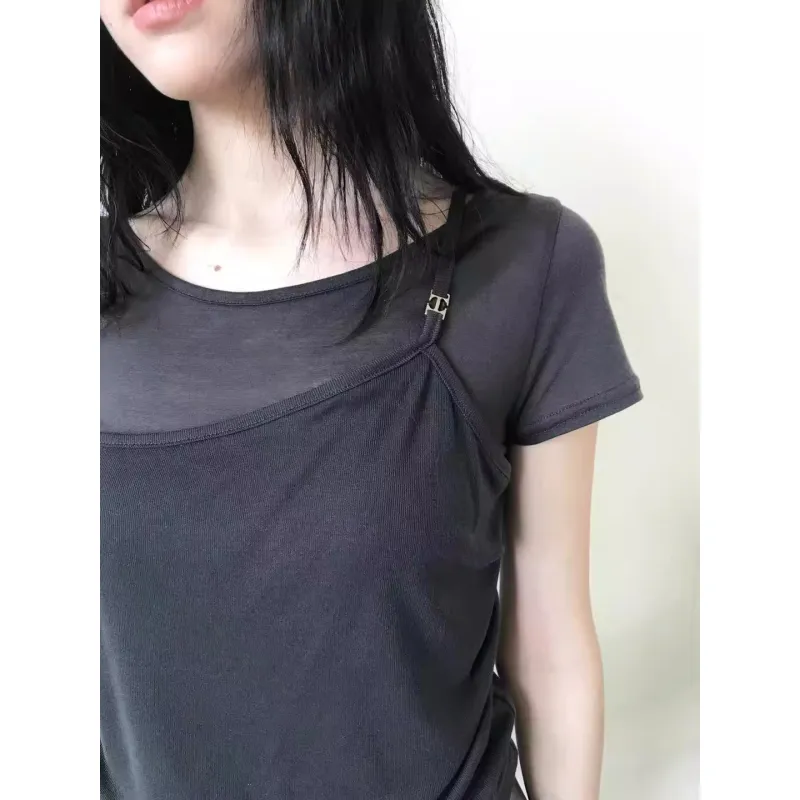 SLEEP AT 11 T Shirts Women's Dark Gray-3