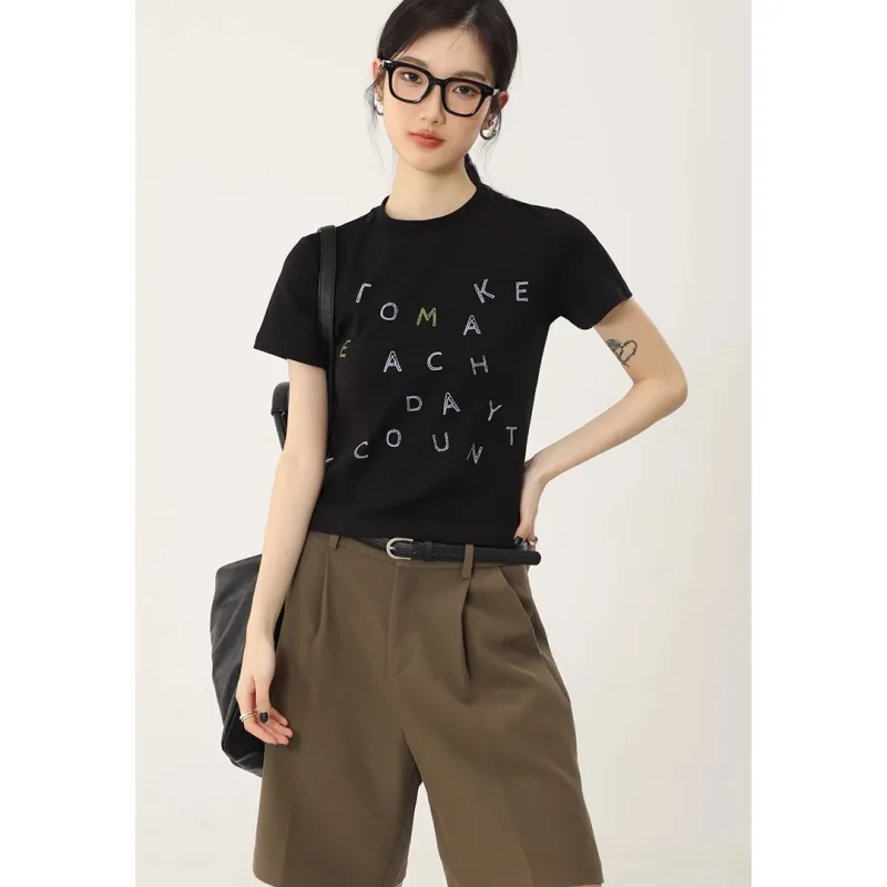 SLEEP AT 11 T Shirts Women's Black-4