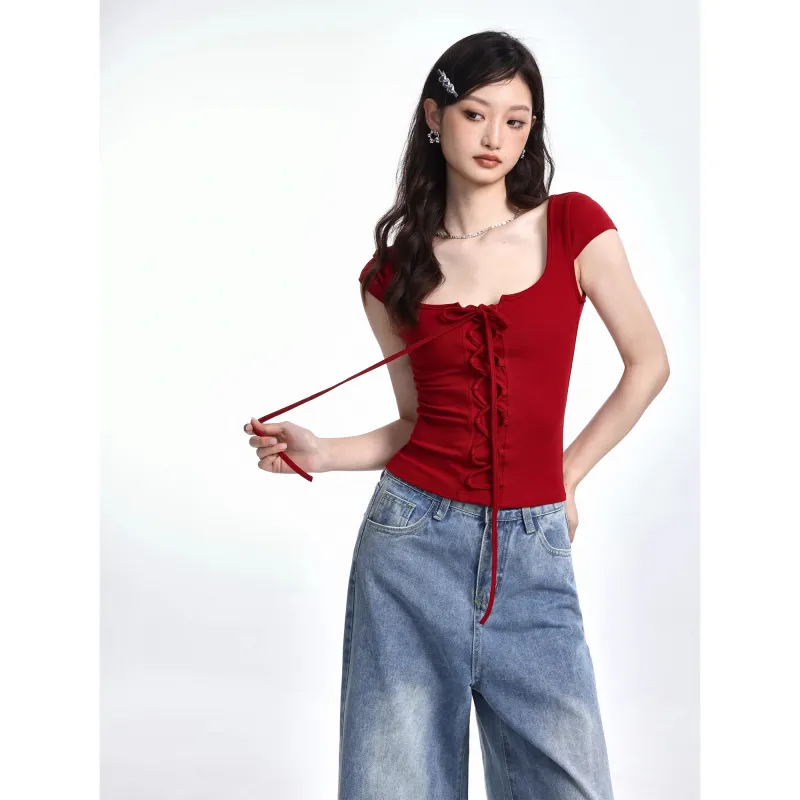 SLEEP AT 11 T Shirts Women's Red-5