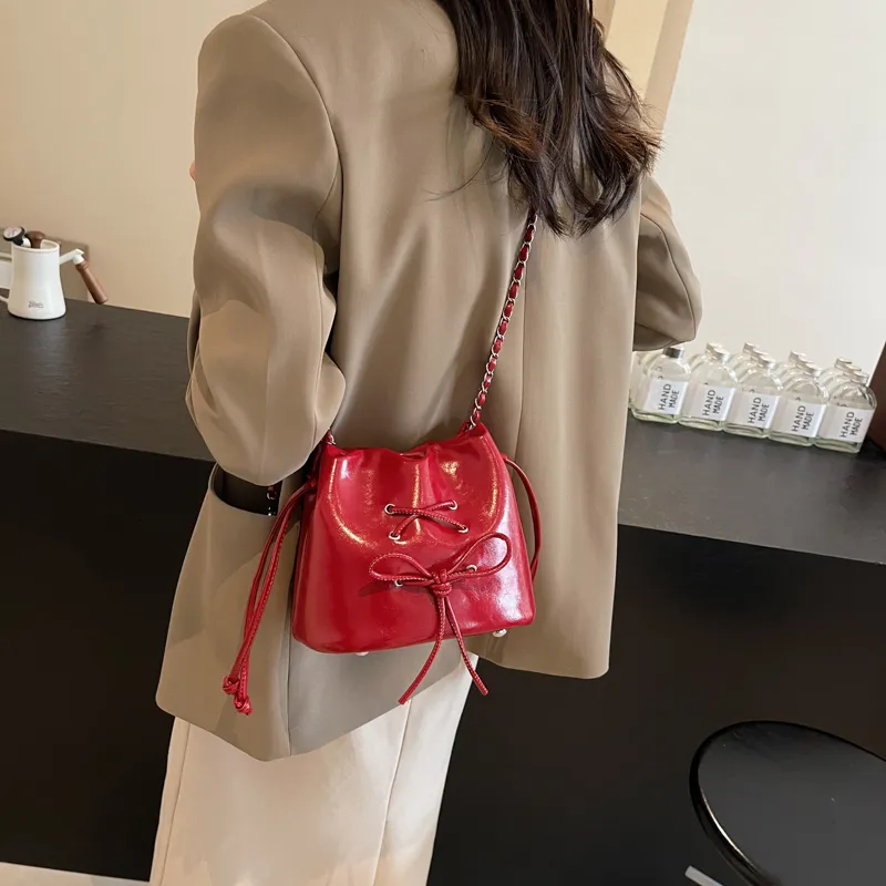 OTA PU Shoulder Bag, Crossbody Bag Women's Ecru/Silver/Black/Red-21