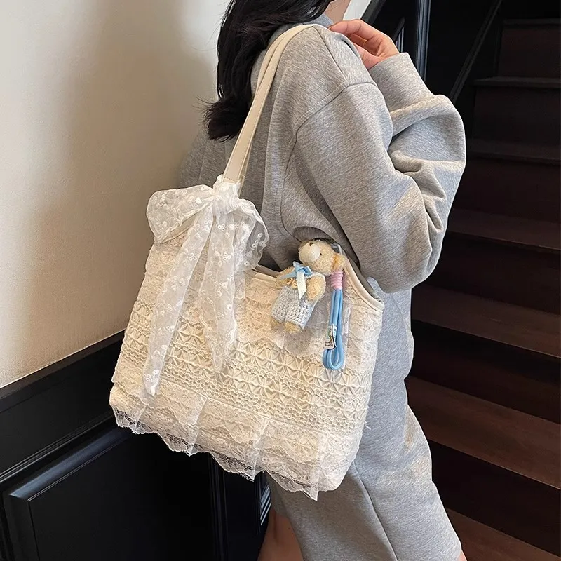 OTA PU Tote Handbag, Shoulder Bag Women's White-4