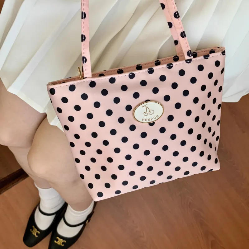 OTA Nylon Fabric Tote Shoulder Bag Handheld Handbag Regular Women's Strawberry Bop Bop-3