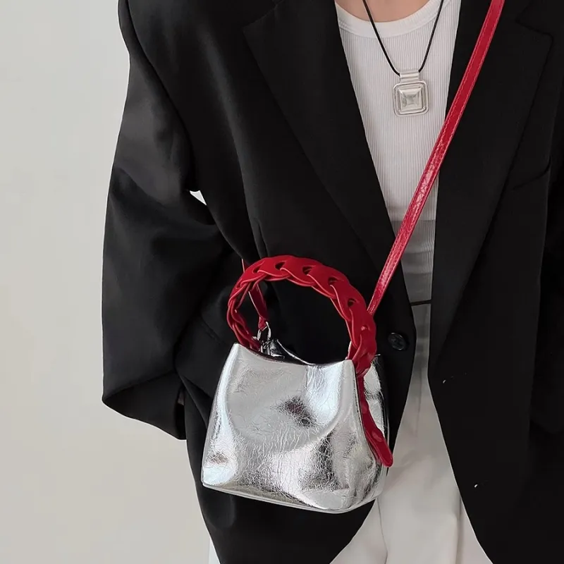 OTA PU Handbag Regular Women's Silver-1