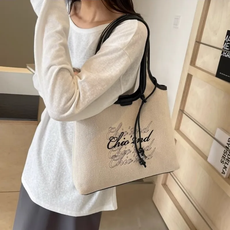 OTA Fabric Totes Handbag Shoulder Bag Women's Black/Brown/Coffee-2