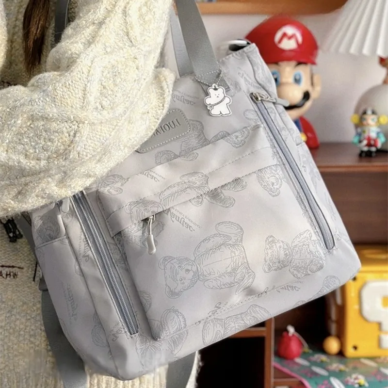 OTA Polyester Composite Fabric Tote Handbag, Shoulder Bag Women's Multicolor-4