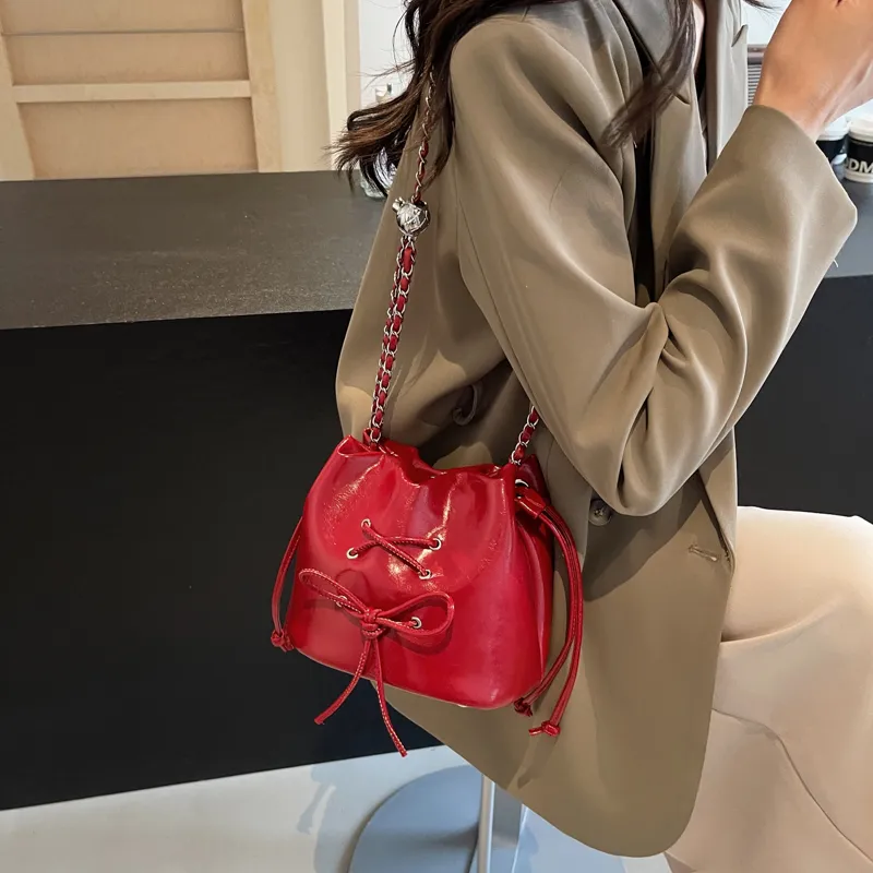 OTA PU Shoulder Bag, Crossbody Bag Women's Ecru/Silver/Black/Red-20