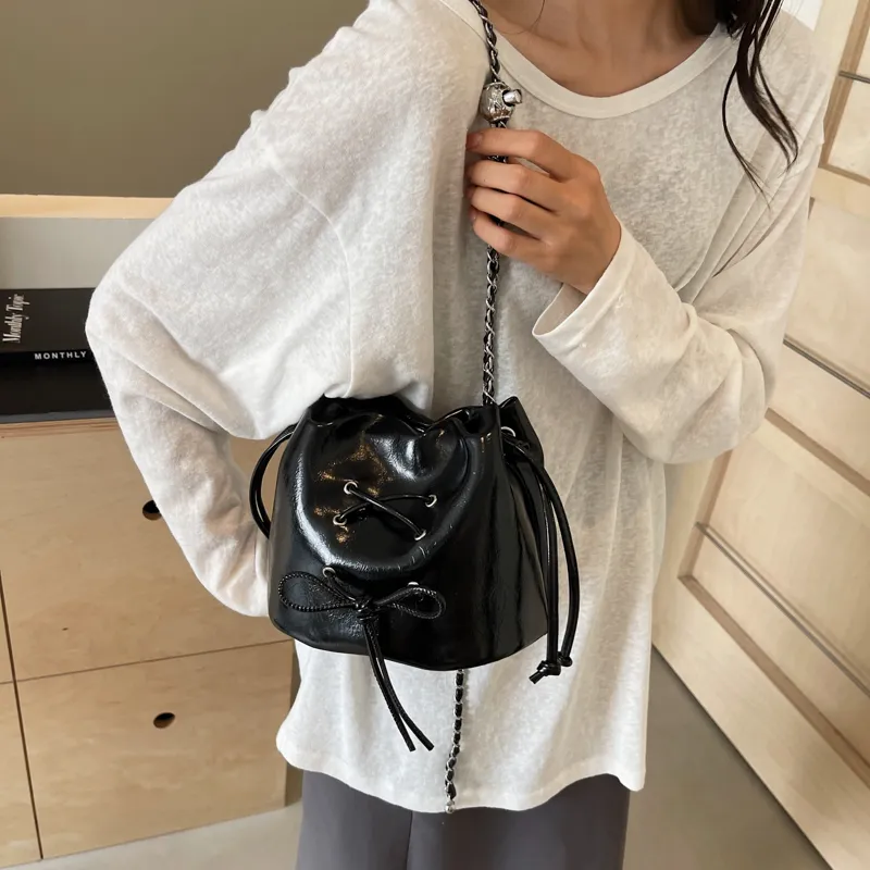 OTA PU Shoulder Bag, Crossbody Bag Women's Ecru/Silver/Black/Red-14