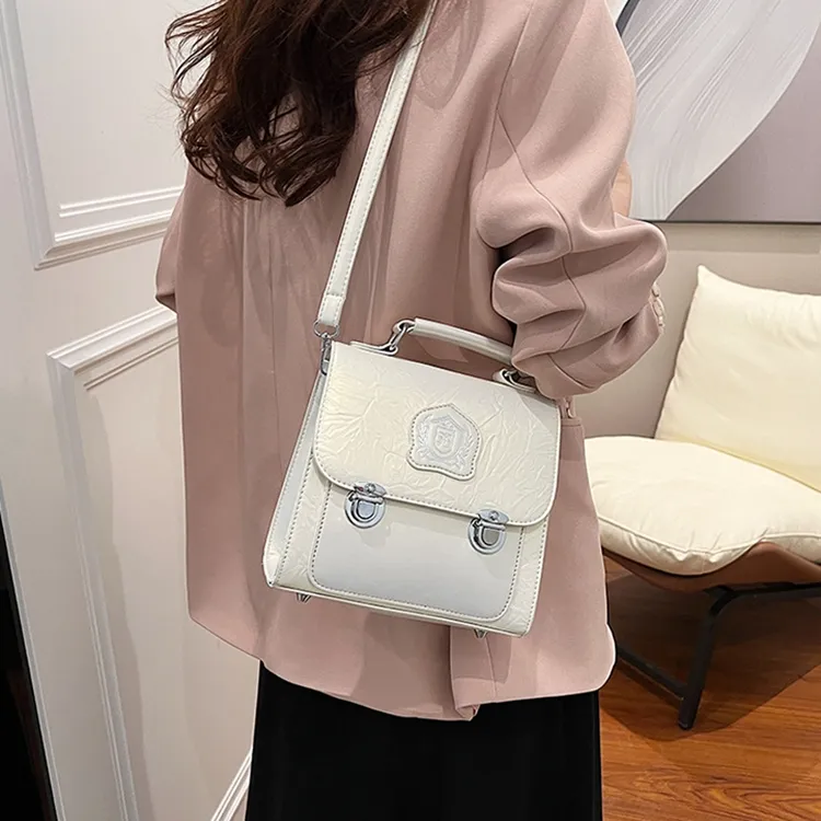 OTA PU Chain Bag Handbag Shoulder Bag Backpack Regular Unisex Silver/Black/White/Pink-9